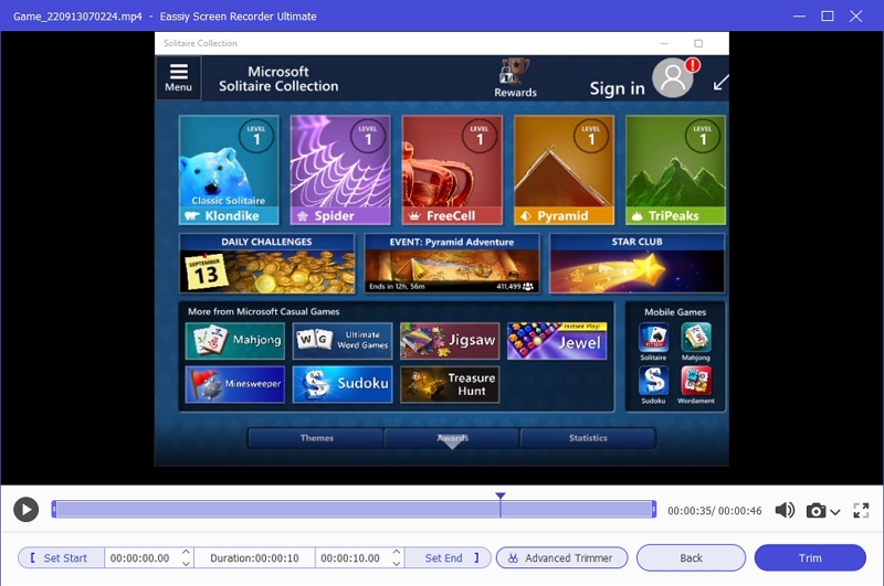 Eassiy Game Recorder step 5 | record full screen games with camtasia windows 10